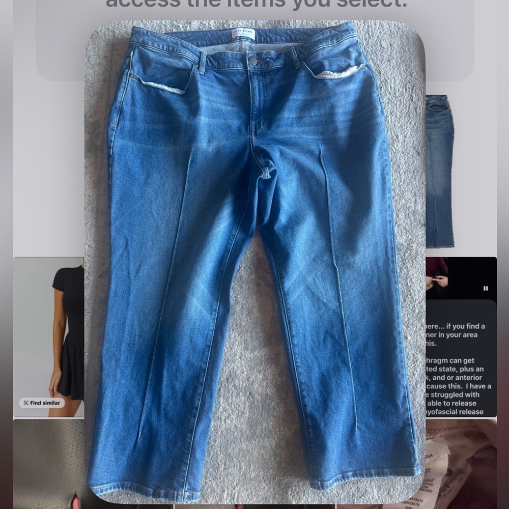 Lane Bryant Midwash Blue jeans with Front Creases pin lines size 20P